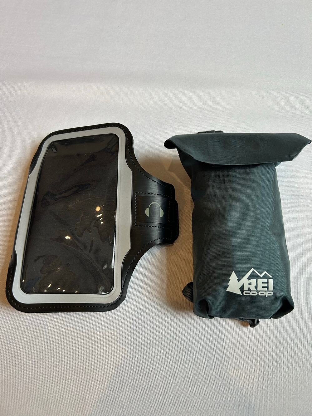 Lot of 2 REI Co-op Packmod Rainshield Pocket and Tribe Armband Phone Holder